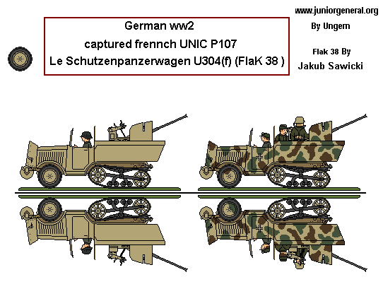 UNIC P107 Flak 38 Half-Track