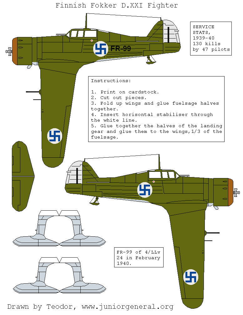Finnish Fokker D XXI Fighter