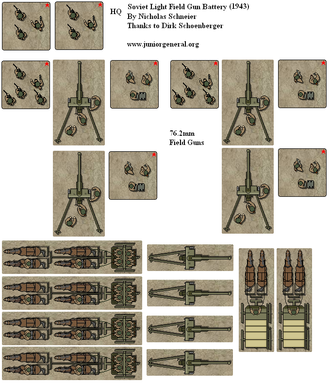 Soviet Light Field Gun Battery 1943