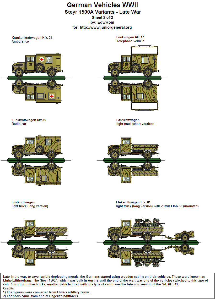 Steyr 1500A Vehicles