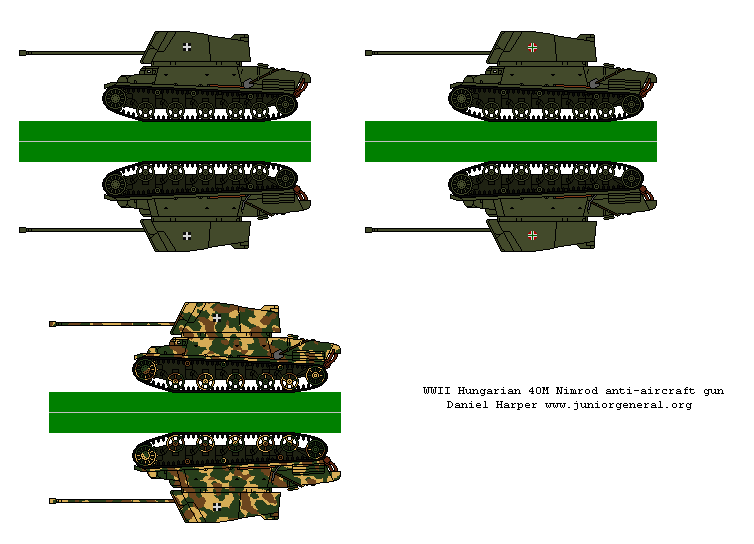 Hungarian 40M Nimrod Anti-Aircraft Gun