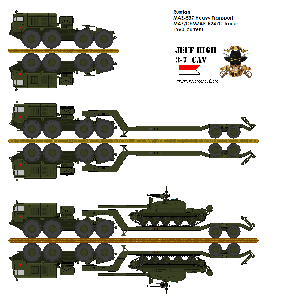 Russian MAZ-537 Heavy Transport Trailer