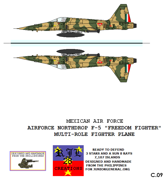 Mexican Northrup F-5 Fighter Plane