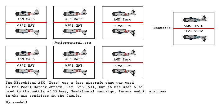 Japanese A6M Zero Fighters