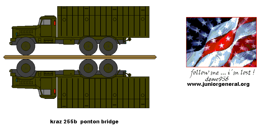 Soviet Kraz 255b Pontoon Bridge