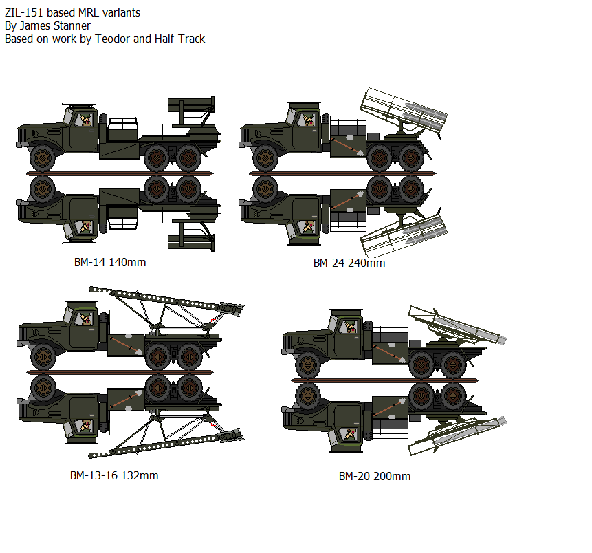 Soviet Zil-151 Rocket Launchers