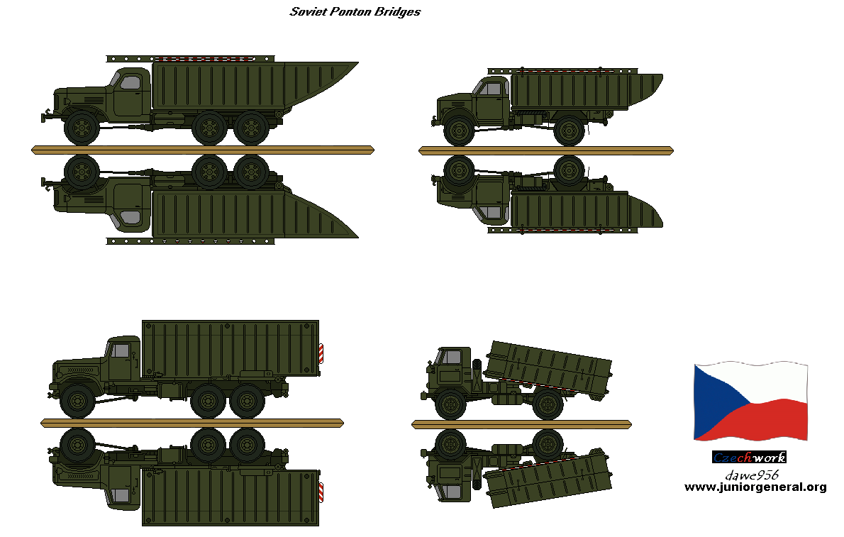 Soviet Pontoon Bridges