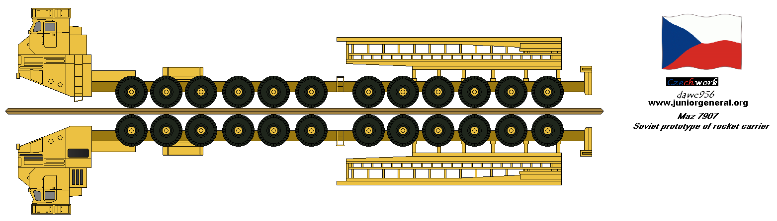 Soviet Maz 7907 Rocket Carrier