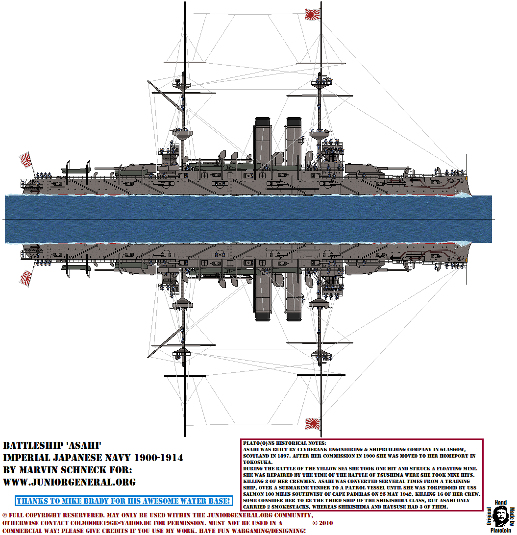 Japanese Asahi Battleship