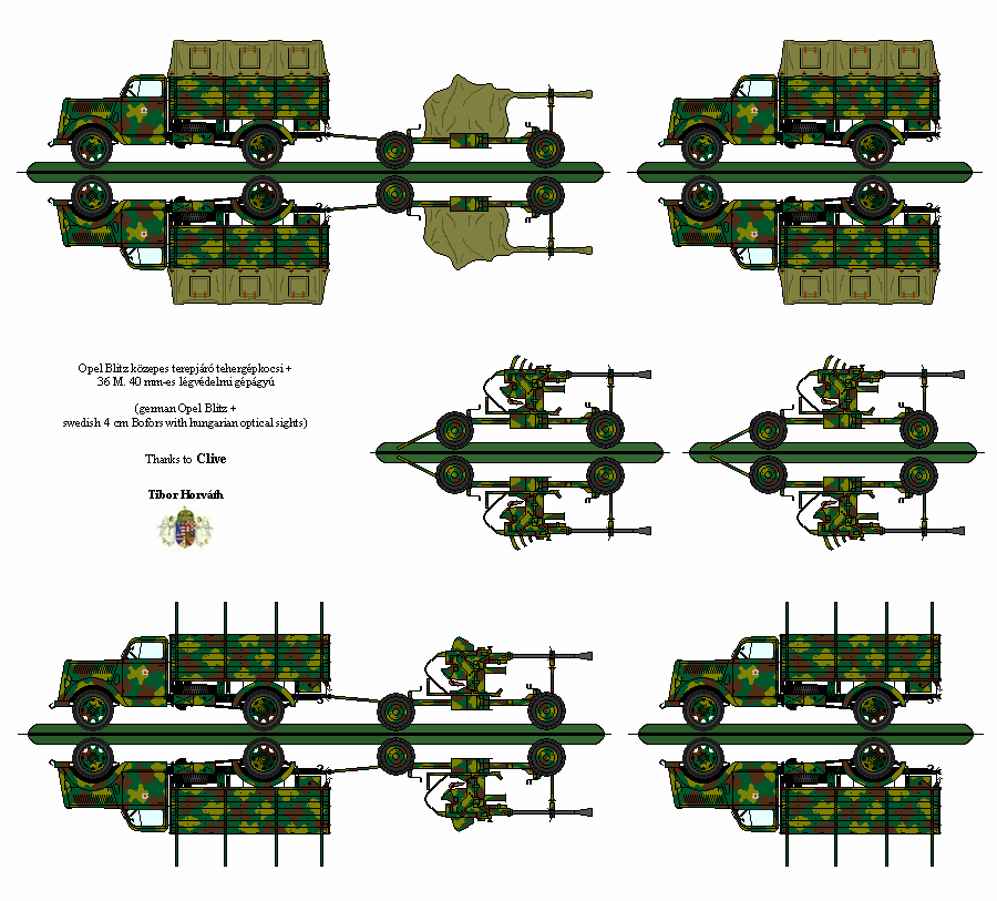 Hungarian Opel Blitz w/ 40mm Bofors