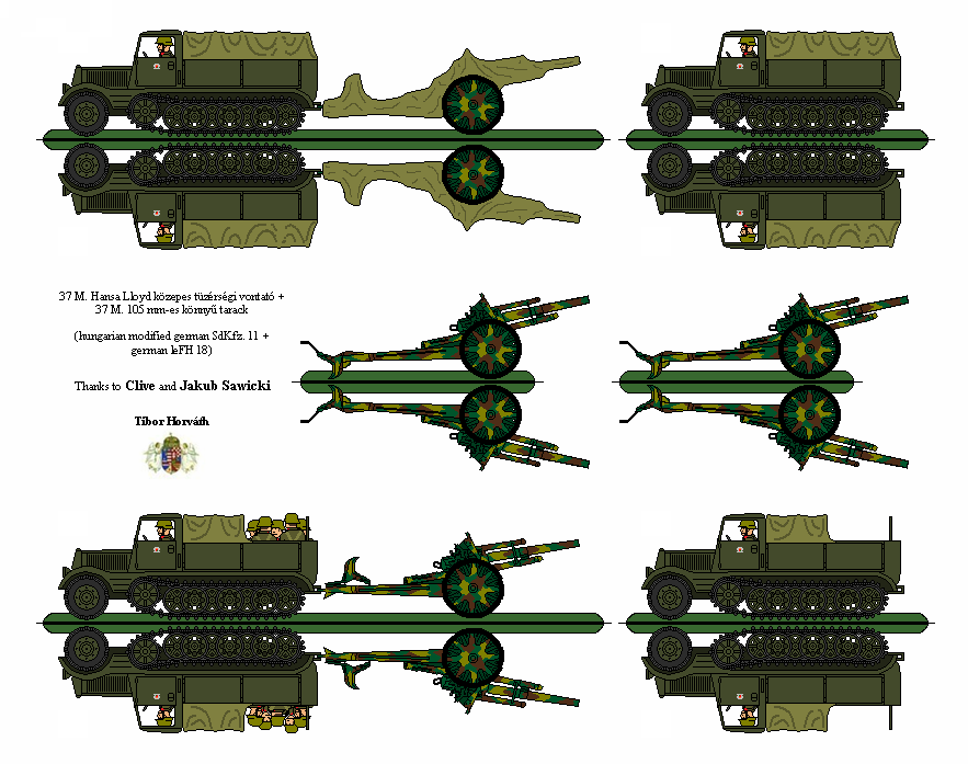 Hungarian 37M Hansa Lloyd w/ 105mm