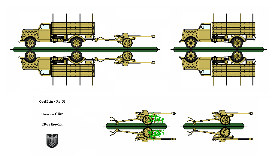 Hungarian Opel Blitz w/ Pak 38