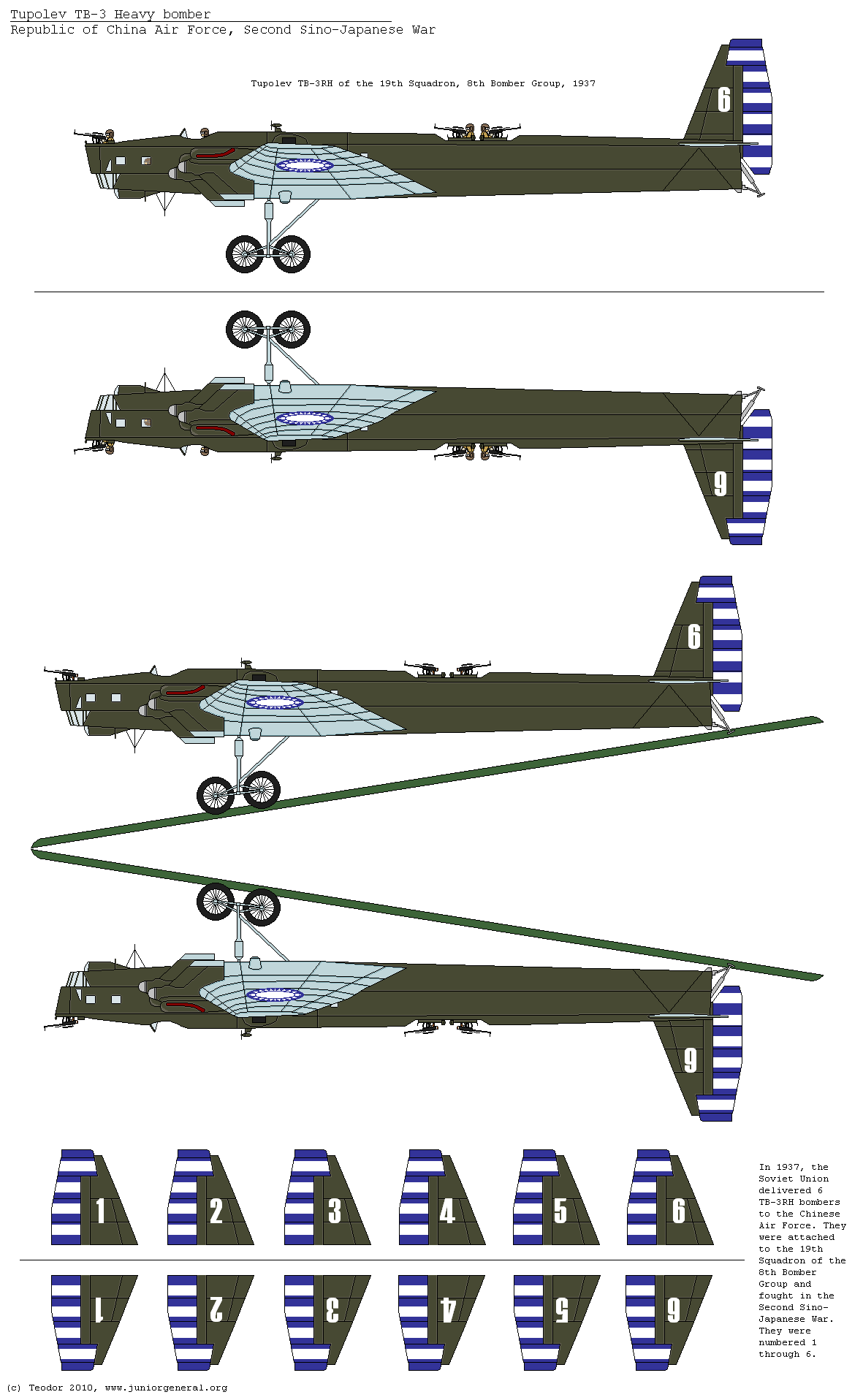 Chinese Tupolev TB-3 Heavy Bomber