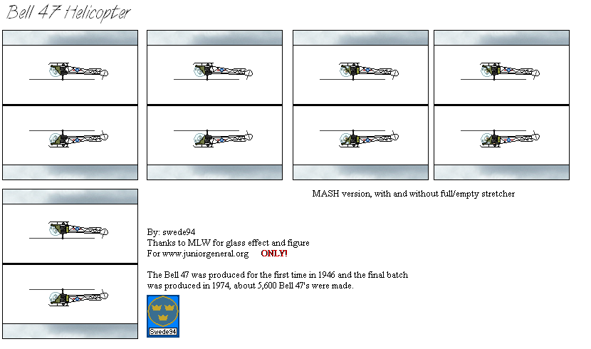 US Bell 47 Helicopter