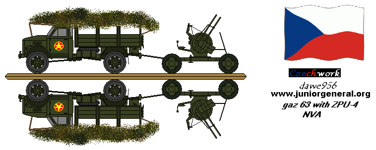 East German gaz 63 w/ ZPU-4