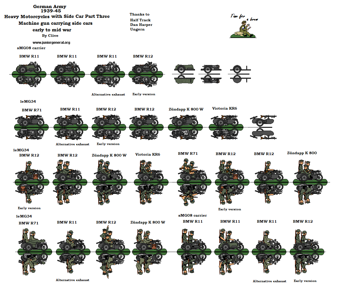Heavy Motorcycles w/ Sidecars