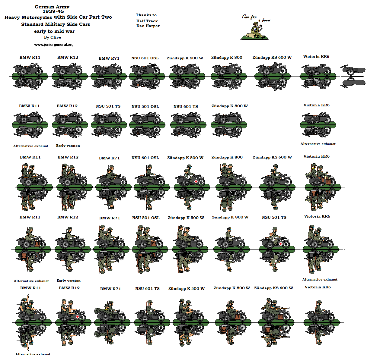 Heavy Motorcycles w/ Sidecars