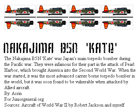 Japanese Nakajima B5N Kate