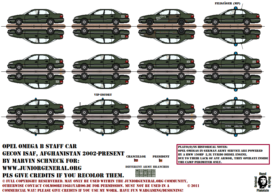 German Opel Omega B Staff Car