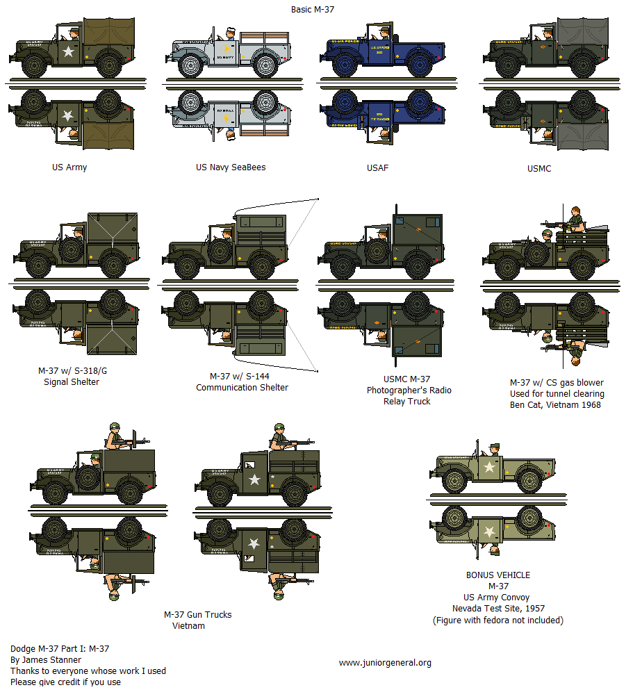 US Dodge M-37 Trucks