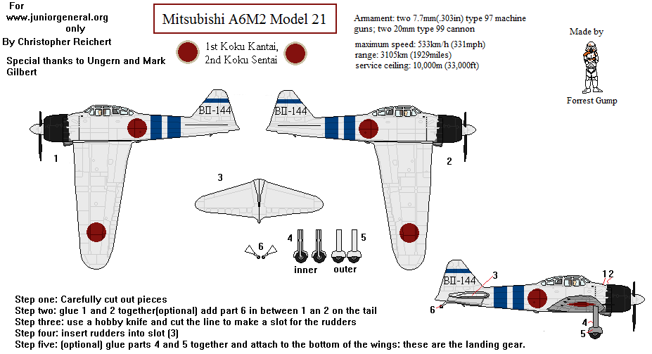 Mistubishi A6M2 Model 21