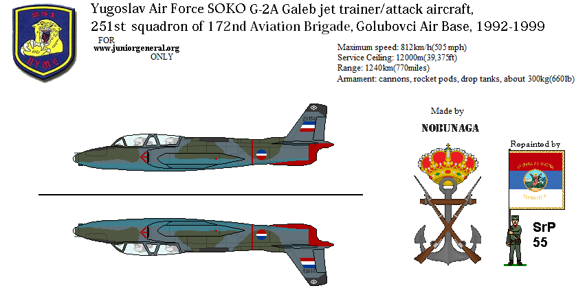 Yugoslav SOKO G-2A Galeb