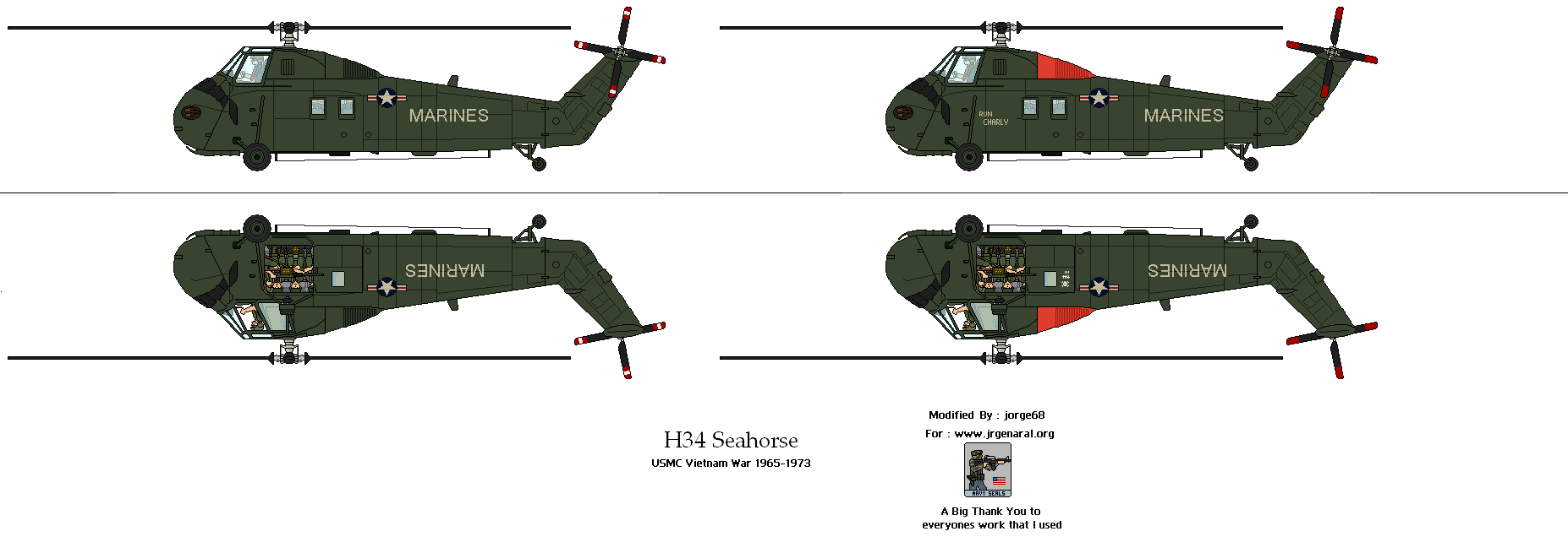 USMC H-34 Seahorse Helicopter