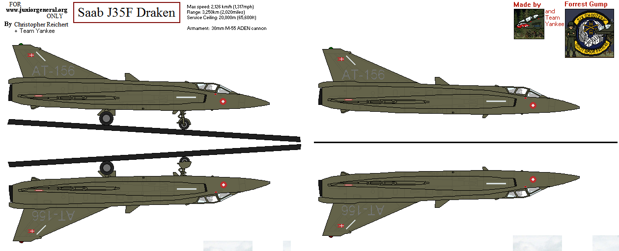 Swedish Saab J35F Draken