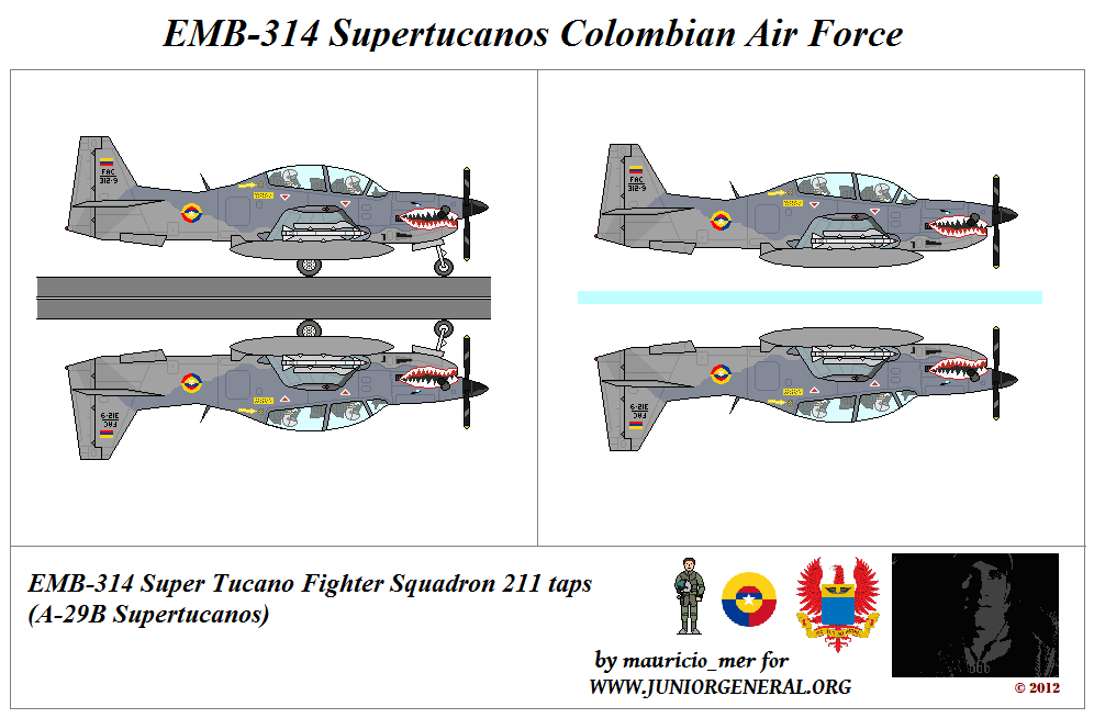 Colombian EMB-314 Supertucanos