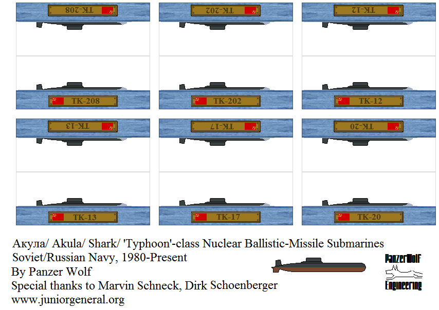 Soviet Typhoon Class Submarines