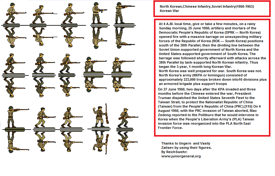 North Korean, Soviet, Chinese Infantry