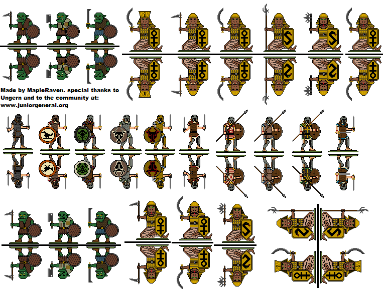 Snakemen and Greek soldiers