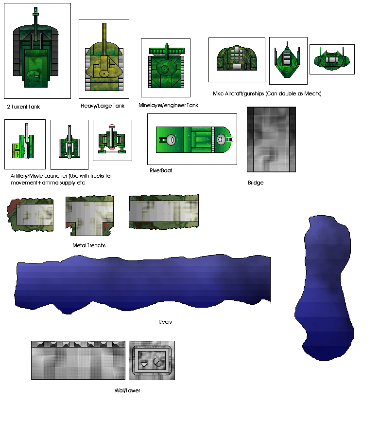 Top Down Artillery/Tanks/Rivers/Towers