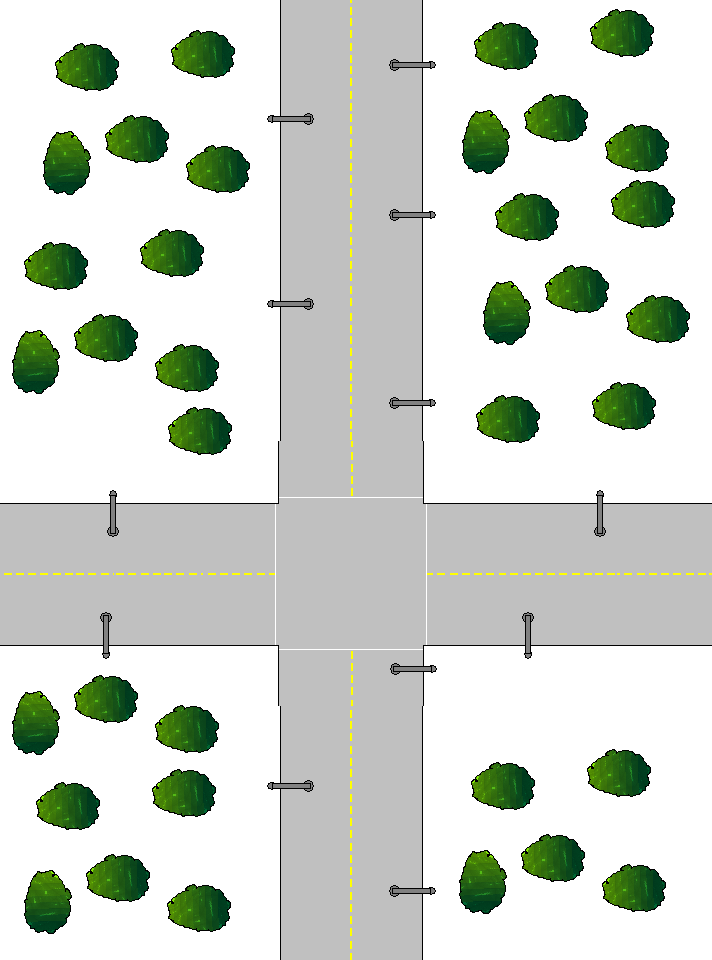 Top Down Prefab Cross Road