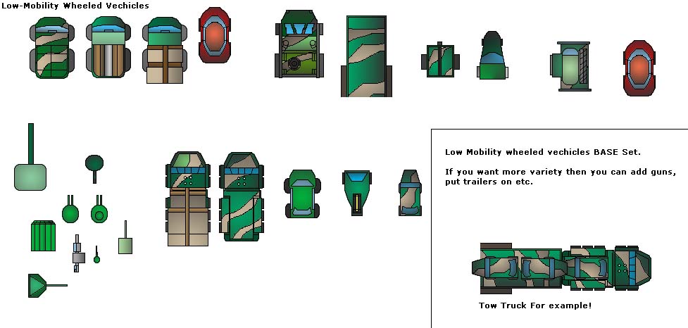 Make your own Top Down Low-Mobility Wheeled Vehicles