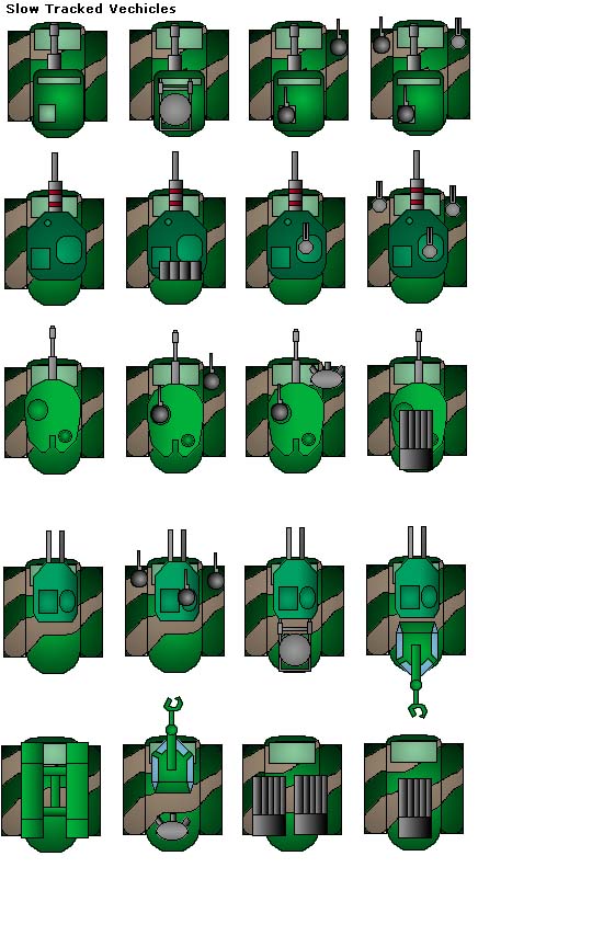 Top Down Slow Tracked Vehicles