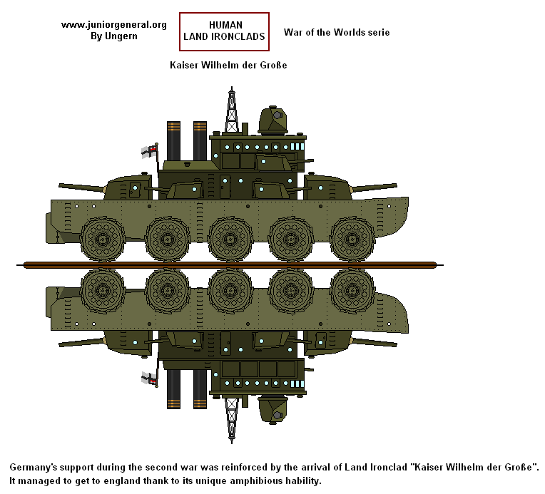 (War of the worlds) Human land ironclad
