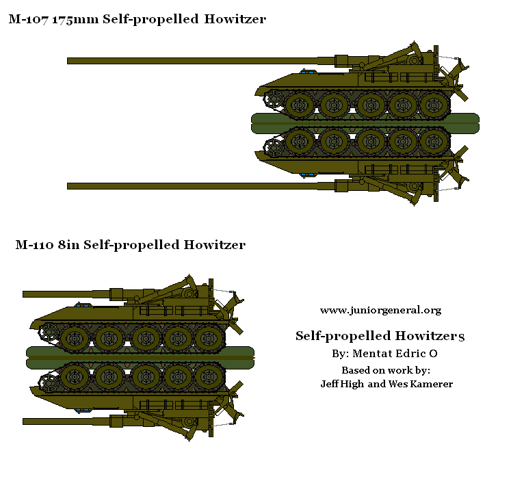 M-107 and M-110 Self-Propelled Howitzers