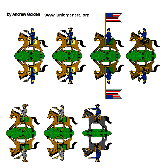 Union and Confederate Cavalry