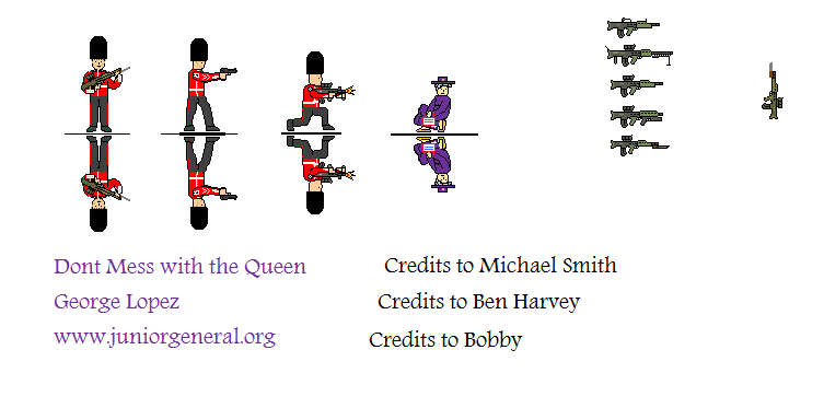 Queen of England and Guards