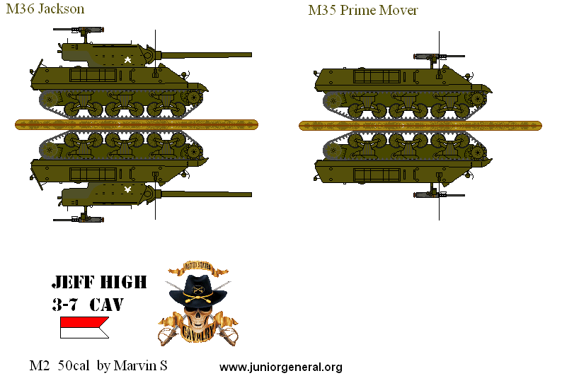 M36 Jackson Tank Destroyer and M35 Prime Mover