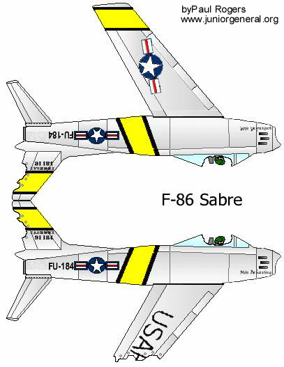 Damaged F-86 Saber and Pilot