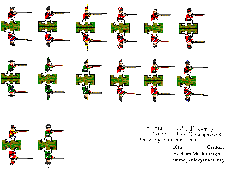 British Light Infantry and Dismounted Dragoons