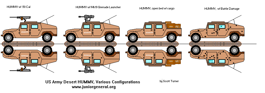 HMMWVs Desert Camo