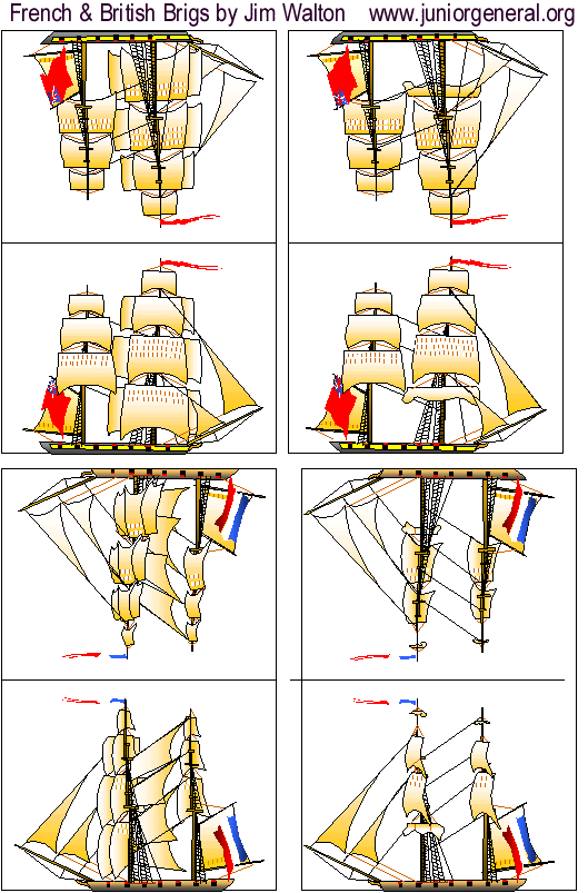 British and French Brigs (white background)