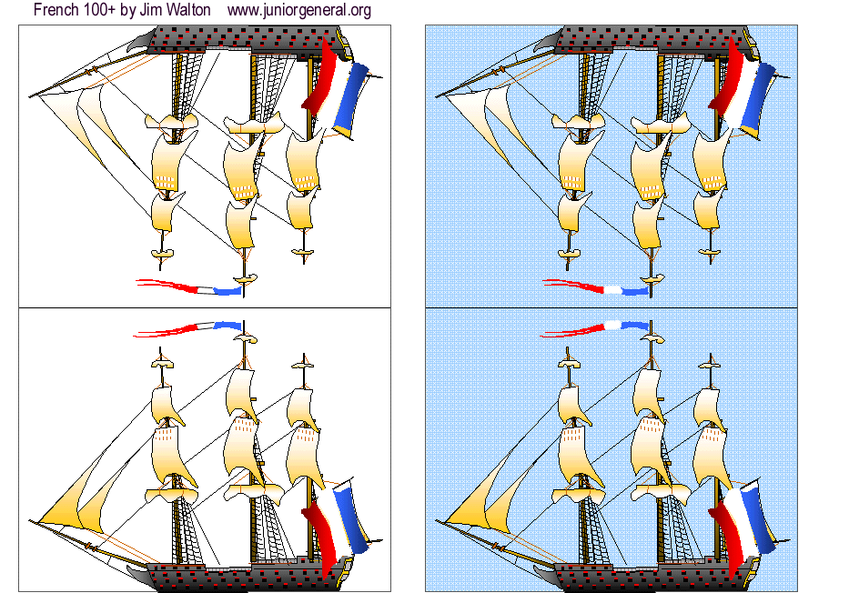 100's (blue and white)