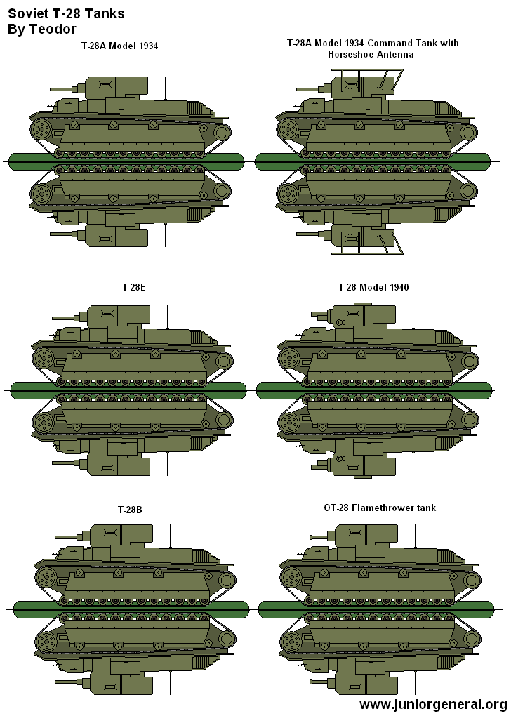Soviet T-28 Tanks