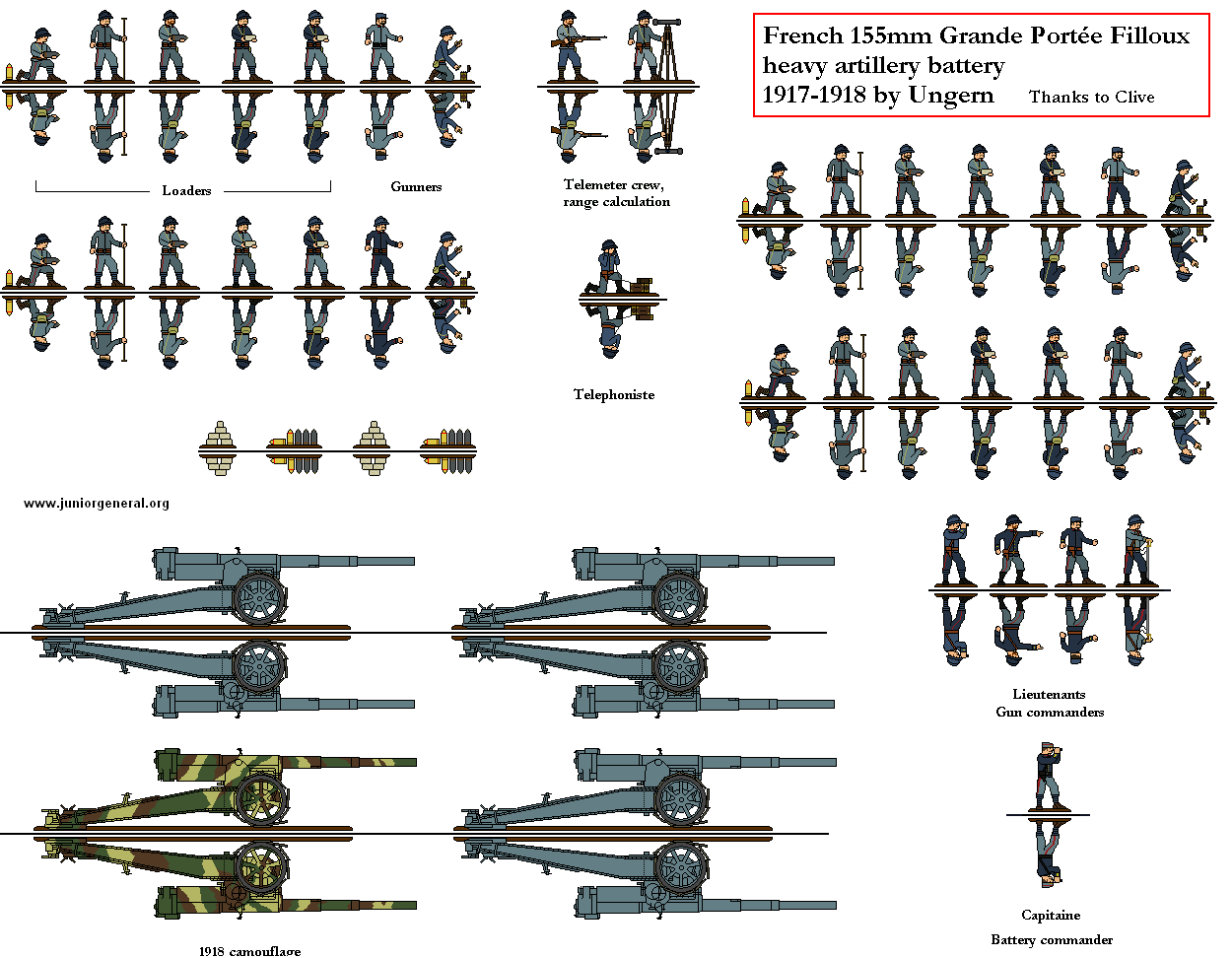 French 155mm Grande Portee Filloux Artillery