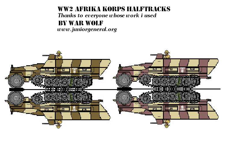 Halftracks Afrika Korps (Desert)