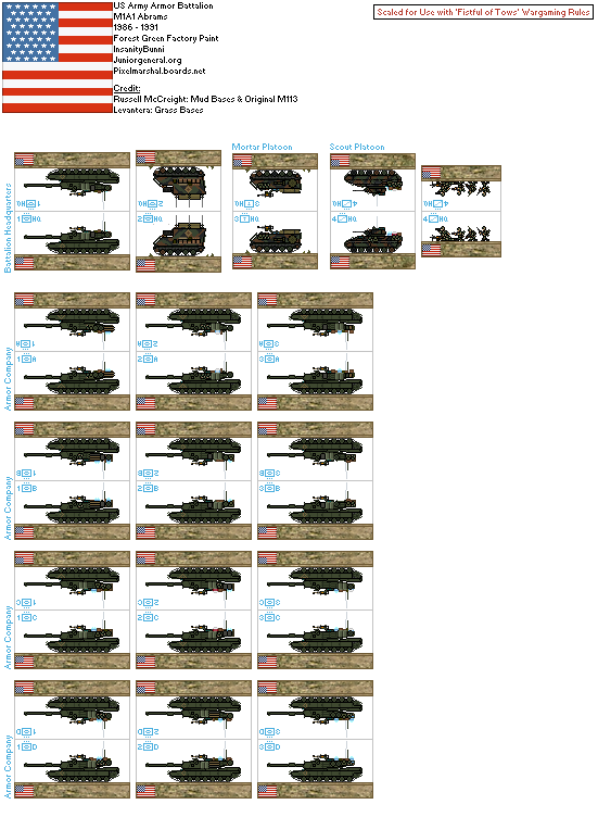 US M1A1 Abrams Armor Battalion (Micro-Scale)
